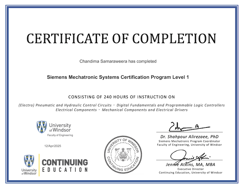 Siemens SMSCP Certificate